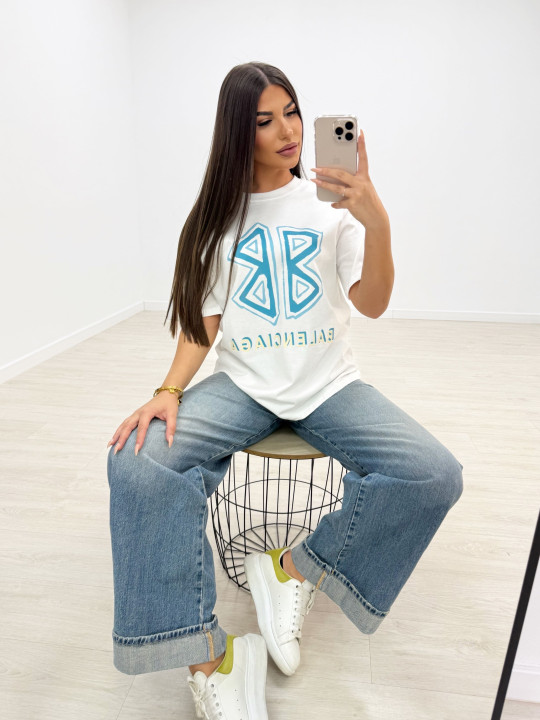 CAMISETA BALENC BB AZUL-BLANCA CAMISETA BALENC BB AZUL-BLANCA